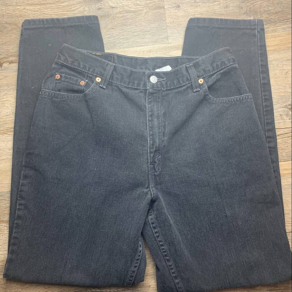 Vintage Levi 550 Black High Rise Tapered Leg Mom Jeans